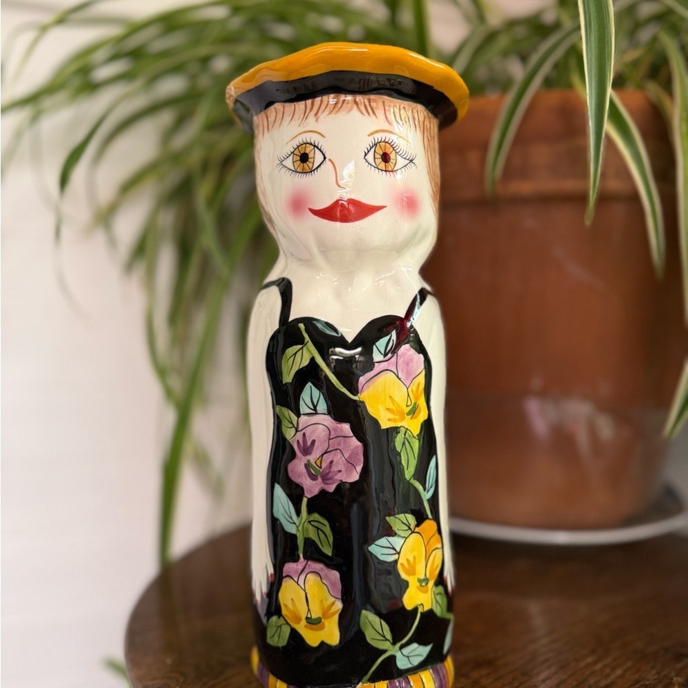 Bella Casa By Ganz Ceramic Lady Vase Sophie Hand Painted Susan Paley
